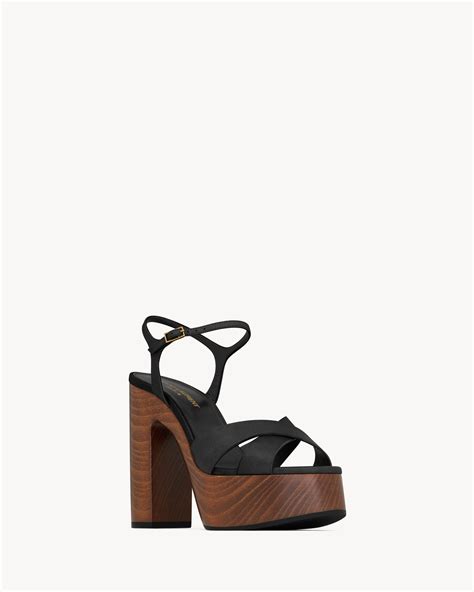 cintura bianca ysl|BIANCA Platform sandals in smooth leather .